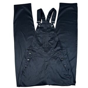 Adidas Black Tracksuit RYV Bib Overalls Pants Track Pants Athletic satin street
